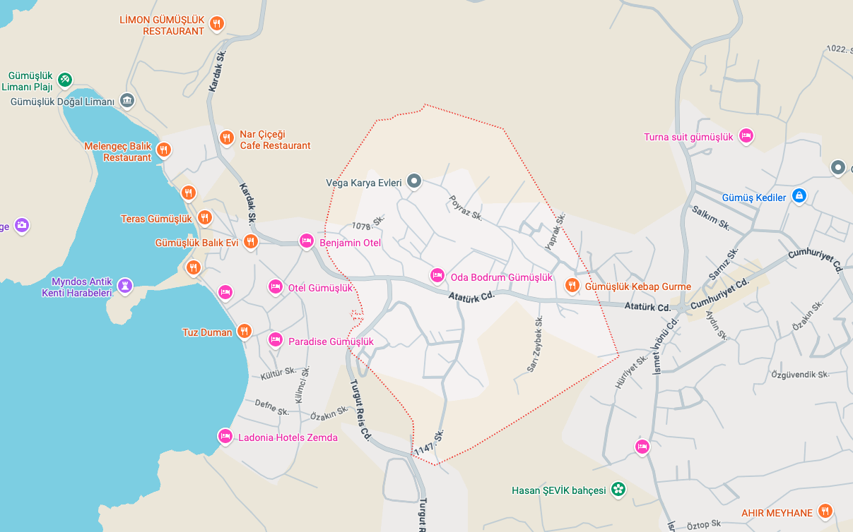 Villa location map